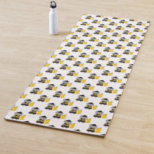 Cat Color Guard Black and Yellow Yogamatte (Beispiel)