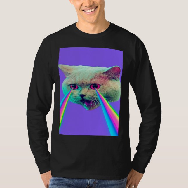 Cat come out of the eyes  cool cat T-Shirt (Vorderseite)