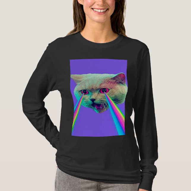 Cat come out of the eyes  cool cat T-Shirt (Vorderseite)