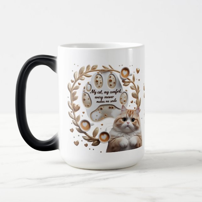 Cat Comfort Morphing Tasse - 15 oz Magical (Links)