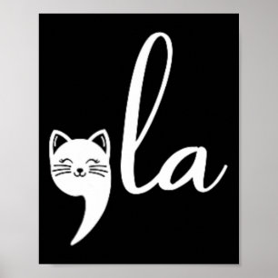 Cat Comma La Kamala Harris für Präsident 2024 Elec Poster