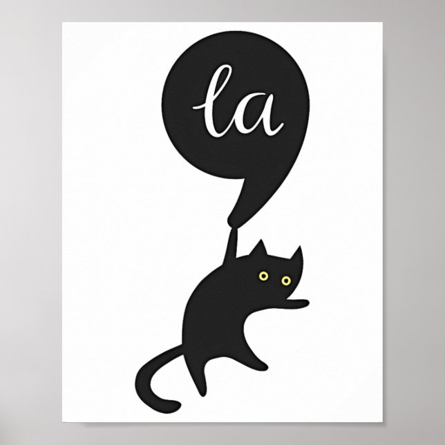 Cat Comma La Kamala Harris für Präsident 2024 Elec Poster (Vorne)