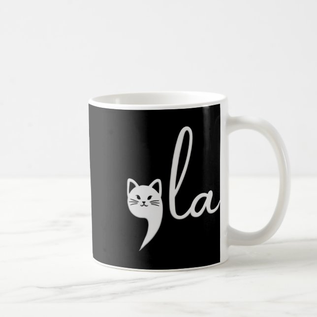 Cat Comma-la Kamala Harris Präsident 2024 Kaffeetasse (Rechts)