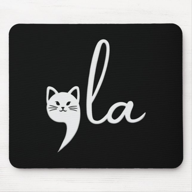Cat Comma-la Kamala Harris Präsident 2024 Mousepad (Vorne)