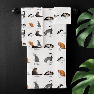 Cat Commands Badhandtuch Set