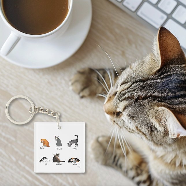 Cat Commands Business-Logo Schlüsselanhänger (Von Creator hochgeladen)