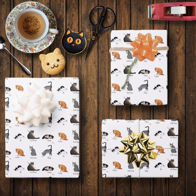 Cat Commands Geschenkpapier Set (Von Creator hochgeladen)