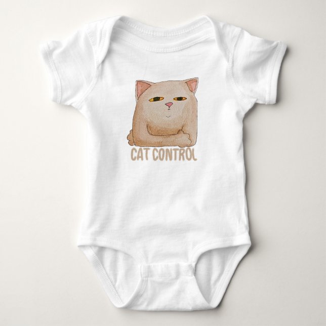 Cat Control Baby Strampler (Vorderseite)