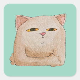 Cat Control Quadratischer Aufkleber