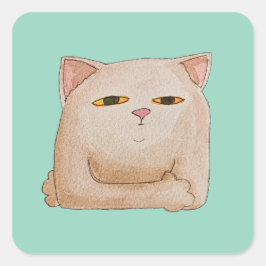 Cat Control Quadratischer Aufkleber