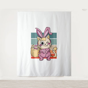Cat Cosplayer Oster Bunny Costume Eierkörbchen Wandteppich