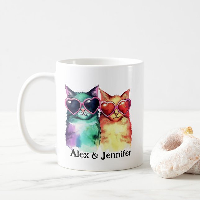 Cat Couple Kaffeetasse (Von Creator hochgeladen)