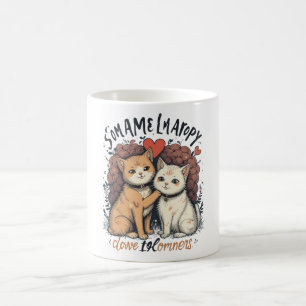 Cat Couple Liebe Tasse Niedlich Romantische Kaffee