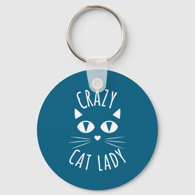 Cat Crazy Cat Lady Funny Cat Lover Mother's Day Bi Schlüsselanhänger (Vorderseite)
