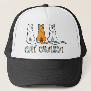 Cat Crazy Orange Tabby Cats Truckerkappe