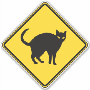 Cat Crossing Aufkleber