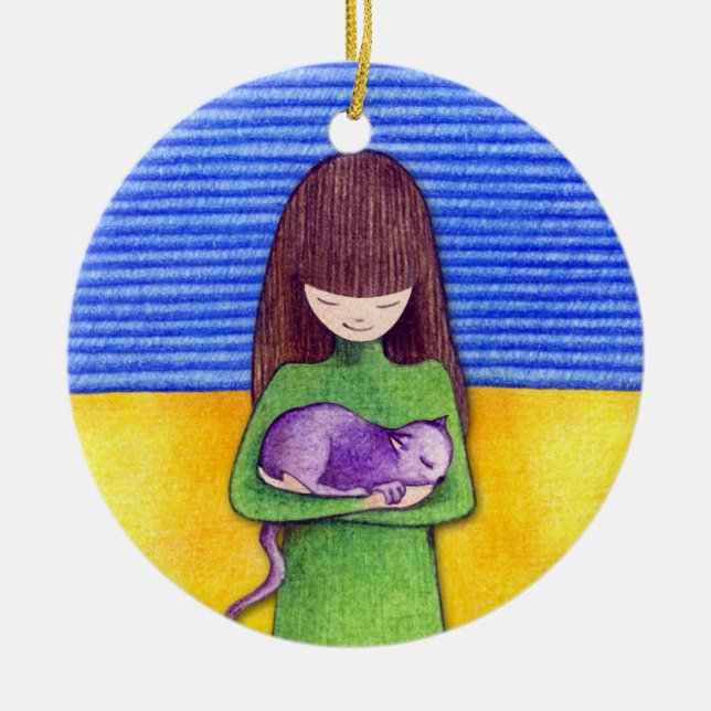 Cat Cuddle Ornament (Vorne)