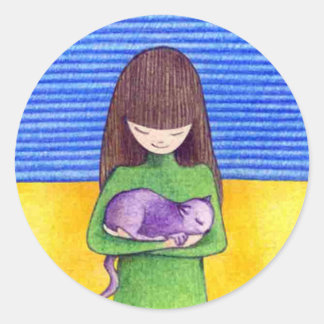 Cat Cuddle Sticker