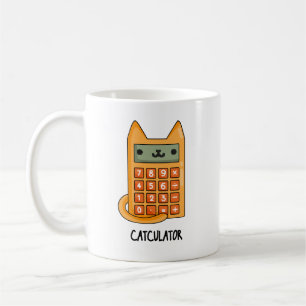 Cat-culator Funny Calculator Pun Kaffeetasse