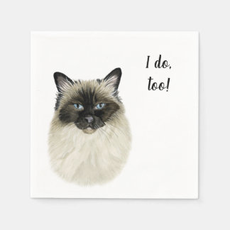Cat Custom Cocktail Napkin Serviette