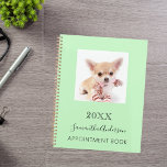 Cat Custom Foto Minze grün Planer<br><div class="desc">Ein minzgrüner Hintergrund. Personalisieren und fügen Sie ein Foto,  ein Jahr,  einen Namen und einen Text hinzu. Der Name ist schwarz geschrieben mit einem großen,  modernen Handschrift Schrift.</div>