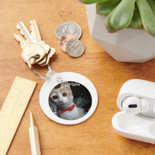 Cat Custom Foto Name Valentine's Gift Schlüsselanh Schlüsselanhänger