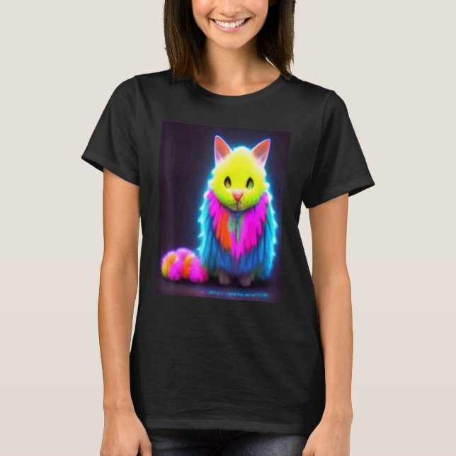 Cat Cyber Punk Weird Men Women Boys Girls  2 T-Shirt (Vorderseite)
