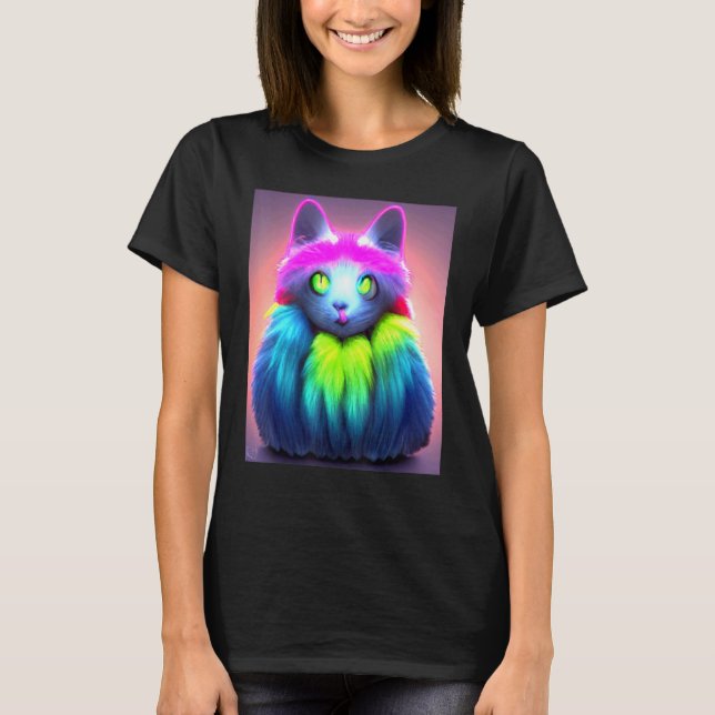 Cat Cyber Punk Weird Men Women Boys Girls  3 T-Shirt (Vorderseite)