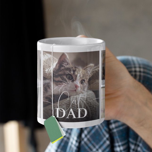 Cat Dad 5 Foto Collage Kaffeetasse (Von Creator hochgeladen)