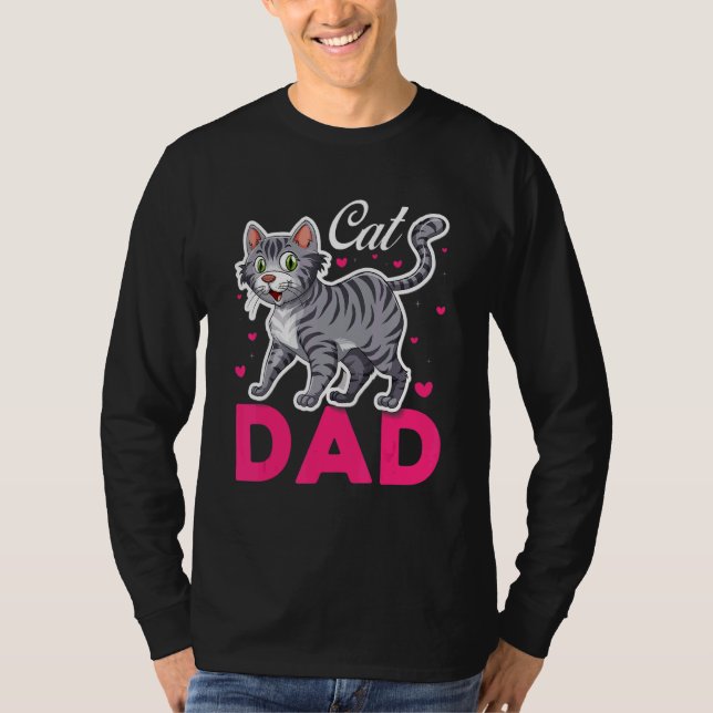Cat Dad Best  Cat  Kitty Kitten Father Mens T-Shirt (Vorderseite)