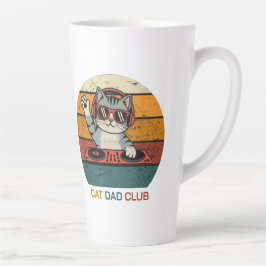 CAT DAD CLUB / Lustiger Retro-Musiker Milchtasse