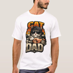 Cat Dad – Cooles Vater-Katzen-Grafikdesign T-Shirt