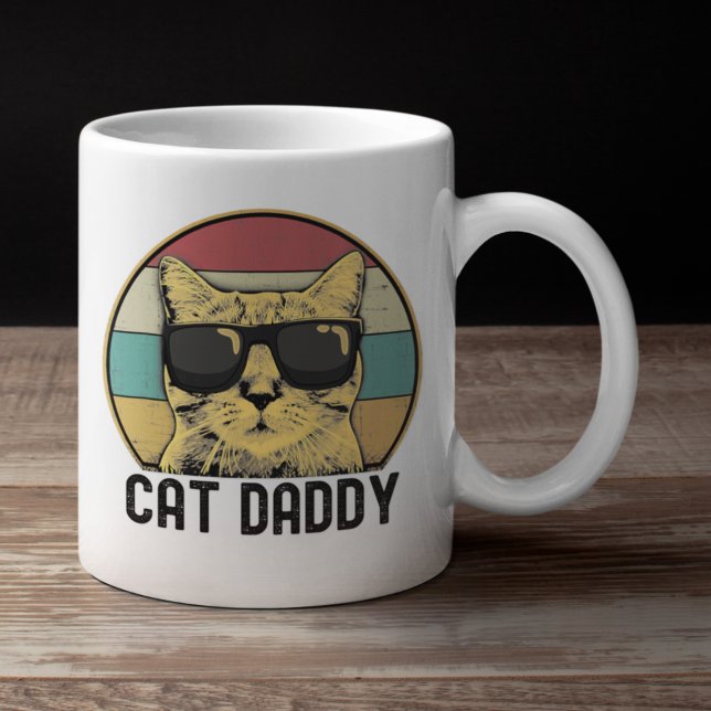 Cat Dad Funny Cat Lovers Kaffeetasse (Von Creator hochgeladen)