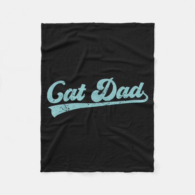 Cat Dad Funny Dad Father's Day Funny Papa  Fleecedecke (Vorderseite)