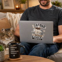 Cat Dad Kaffee Und Katzen Das Ist Es Lustiger Cat
