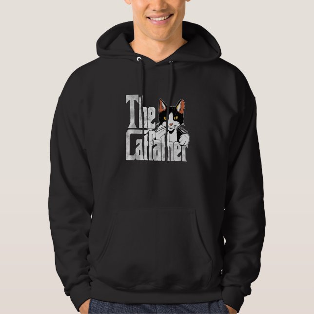 Cat Dad The Catfather Crazy Cat Father Kitty Daddy Hoodie (Vorderseite)