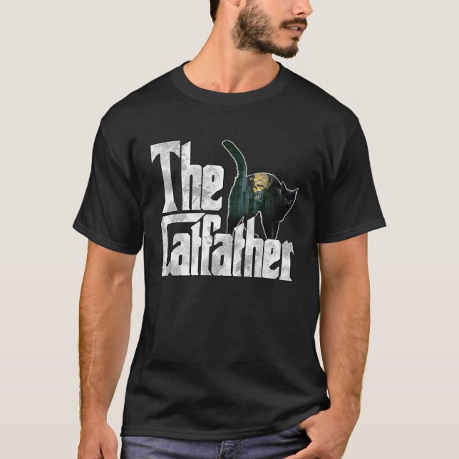 Cat Dad The Catfather Crazy Cat Father Kitty Daddy T-Shirt (Vorderseite)
