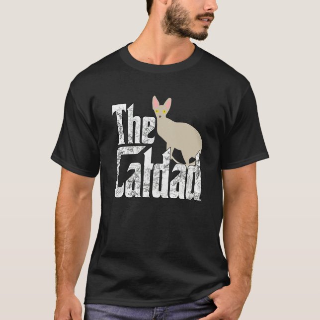 Cat Dad The Catfather Crazy Cat Father Kitty Daddy T-Shirt (Vorderseite)