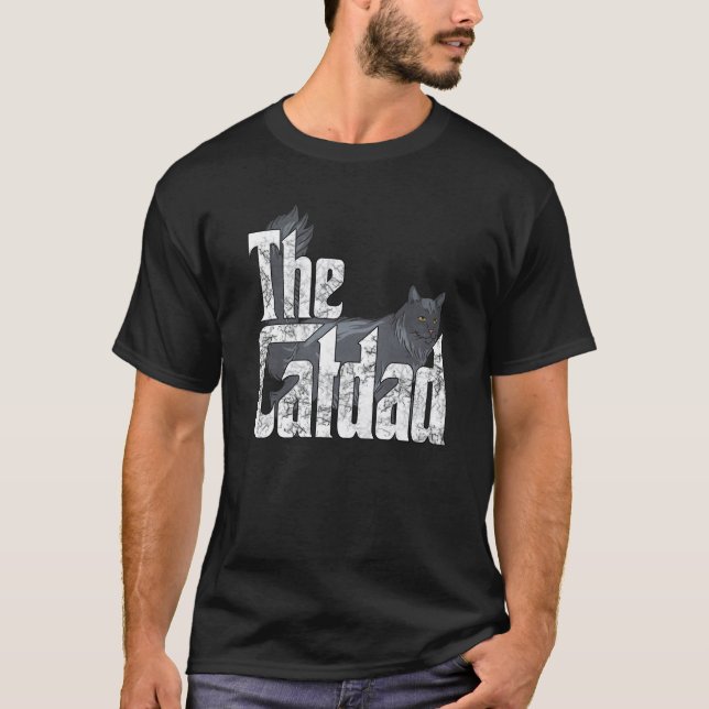 Cat Dad The Catfather Crazy Cat Father Kitty Daddy T-Shirt (Vorderseite)