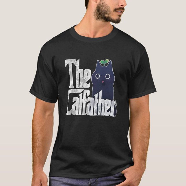 Cat Dad The Catfather Crazy Cat Father Kitty Daddy T-Shirt (Vorderseite)