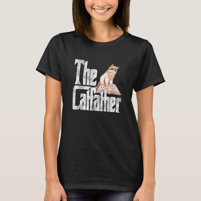 Cat Dad The Catfather Crazy Cat Father Kitty Daddy T-Shirt (Vorderseite)