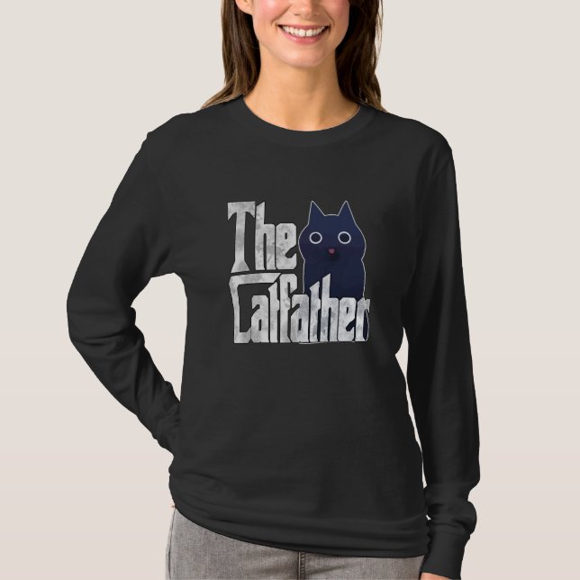 Cat Dad The Catfather Crazy Cat Father Kitty Daddy T-Shirt (Vorderseite)