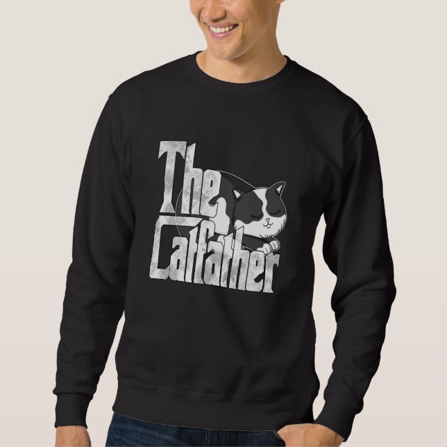 Cat Dad The Catfather Crazy Cute Cat Father Kitty  Sweatshirt (Vorderseite)