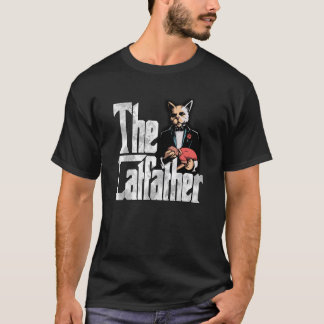 Cat Dad The Catfather Crazy Mafia Cat Father Kitty T-Shirt