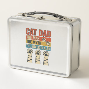 Cat Dad The Snack Dealer Vintage Cat Lover Shirt_1 Metall Brotdose