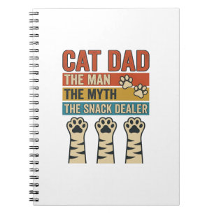Cat Dad The Snack Dealer Vintage Cat Lover Shirt_1 Notizblock