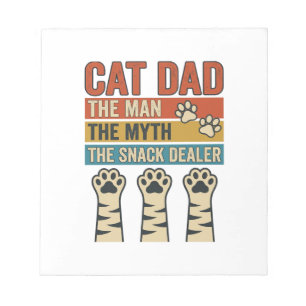 Cat Dad The Snack Dealer Vintage Cat Lover Shirt_1 Notizblock