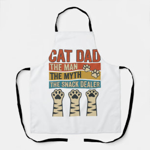 Cat Dad The Snack Dealer Vintage Cat Lover Shirt_1 Schürze