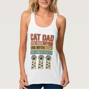 Cat Dad The Snack Dealer Vintage Cat Lover Shirt_1 Tank Top