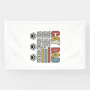 Cat Dad Vintage Lustiger Snacks Verkaufer T-Shirt  Banner